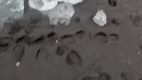 Iceland's Diamond Beach Has Black Sand And Beached Icebergs