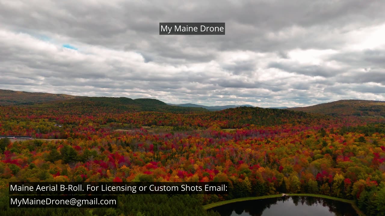 Maine B-Roll (No Audio): Fall Foliage in the Maine Western Mountains Video 1