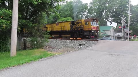 Loram Maintains the rail line in Creston, Ohio