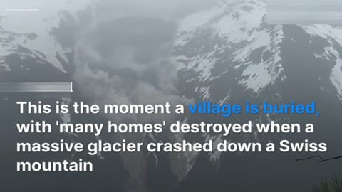 Shocking moment Swiss village is buried after glacier crashes down e-mail