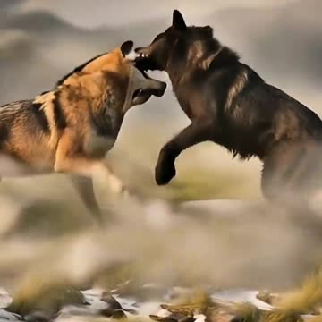 Wild Wolves Clash | Intense Battle for Survival 🐺⚡ #shorts