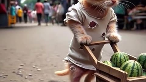 Sad Cart. Sad Cat. Sad Day