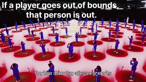 If a player goes out of the goal, that person is out