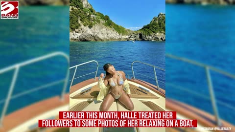 Halle Bailey sweats in steamy selfies