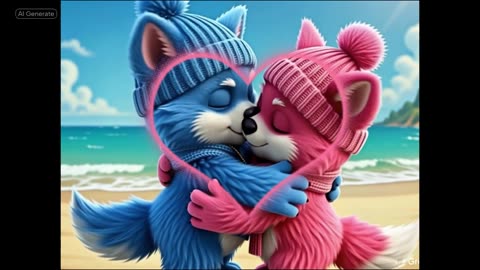 Ruby and Colbalt enjoying some time at the beach