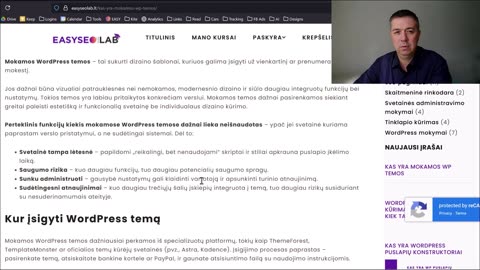 WordPress Mokamos Temos Diegimas Kuriant Tinklalapį