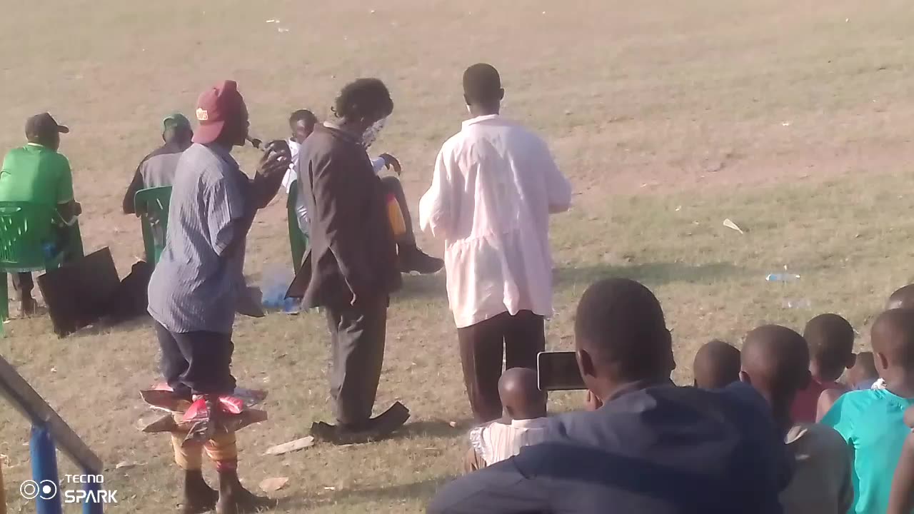 Cultural dance in local football stadium
