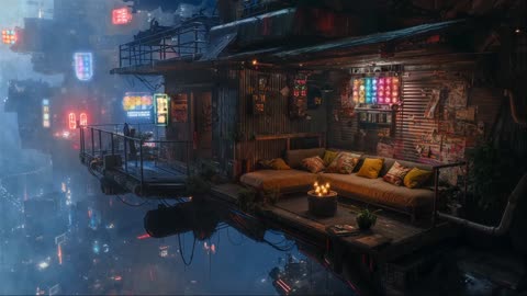 Neon Rain Nights 🌧 Soothing Lofi Beats to Relax & Focus