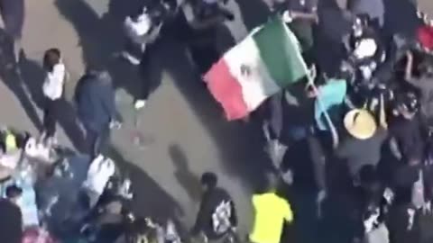 Domestic Terrorists at Yesterday's Commiefornia ICE Protest Attacked a Dude in Civilian Clothing