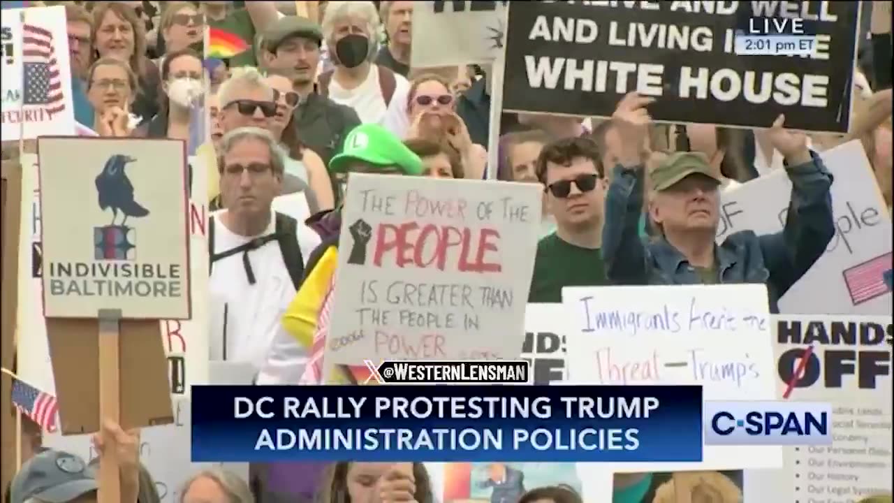 Anti-Trump Protestors in DC rev up a chant: "No Trump! No KKK! No Fascist USA!"