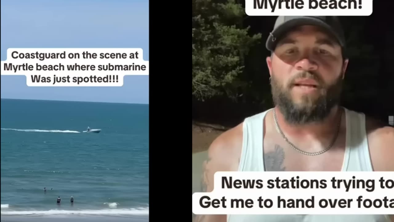 Submarine Spotted In Myrtle Beach Police Seen Running People Off Beach After Object Seen In Water