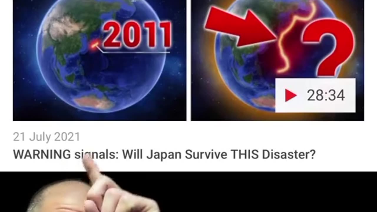 Earthquake warning in Japan.