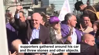 Argentinian President Milei pelted with stones during election campaign appearance