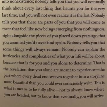 What no one will ever tell you