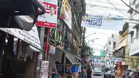 Calm Walk Along Wagas Street in Manila City in the Philippines