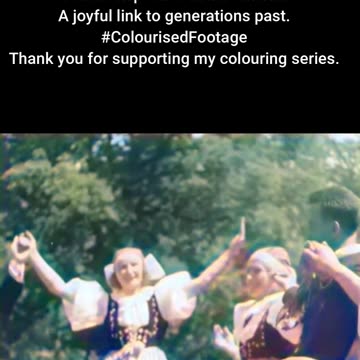 1934 Traditional Folk Dance Cultural Celebration in Colour #ColourisedHistory