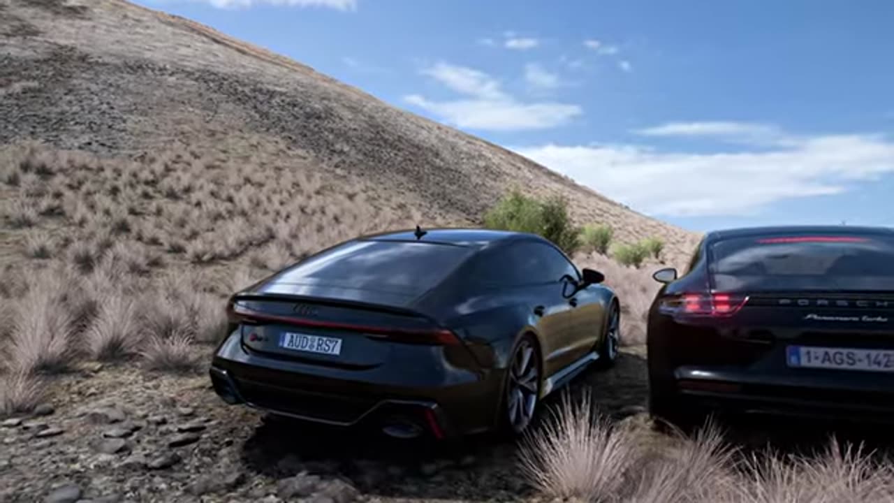 Audi RS7 Sportback & Porsche Panamera Turbo - Forza Horizon 5 | Steering Wheel Gameplay