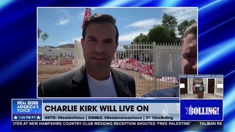 ERIC BOLLING TALKS WITH ANDREW KOLVET AT TPUSA HQ