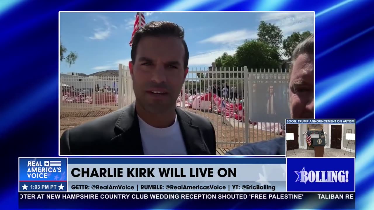 ERIC BOLLING TALKS WITH ANDREW KOLVET AT TPUSA HQ