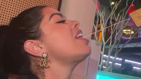 Sexy hot girl with 😊😊 ii drinking milk