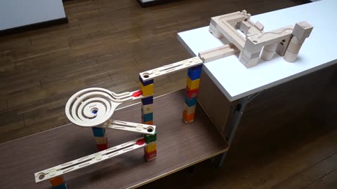Marble run ☆ HABA slope & handmade wooden water marble course