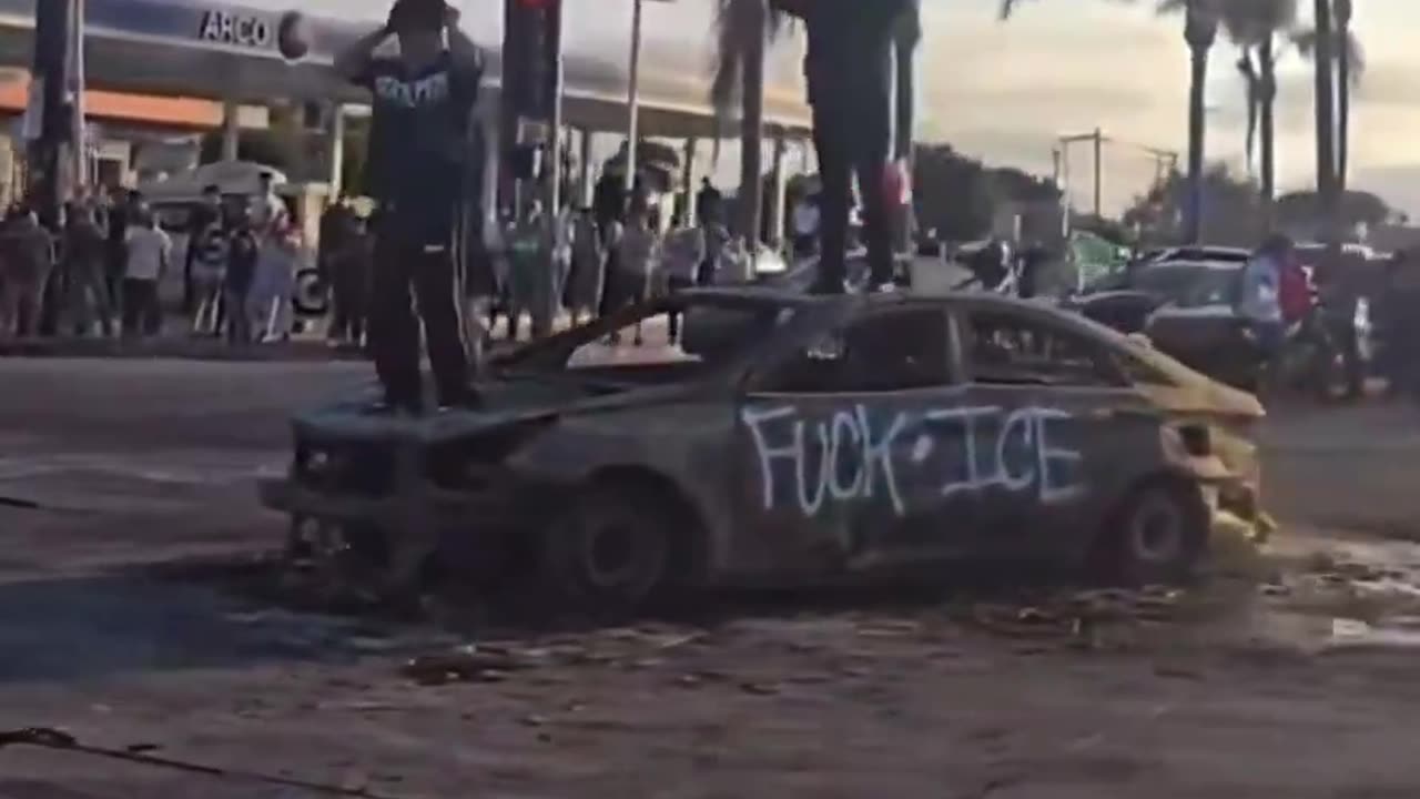 Chaotic Scene From The Riots In California