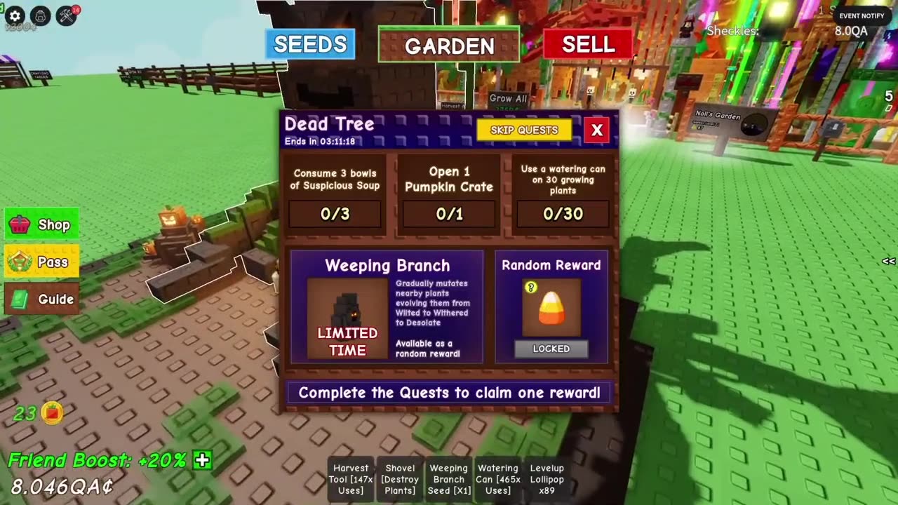 Grow a garden update