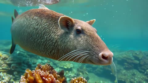 CapybaraFish 😱 #capybara #fish #capybarafish #fyp #viral @Josh Crockett