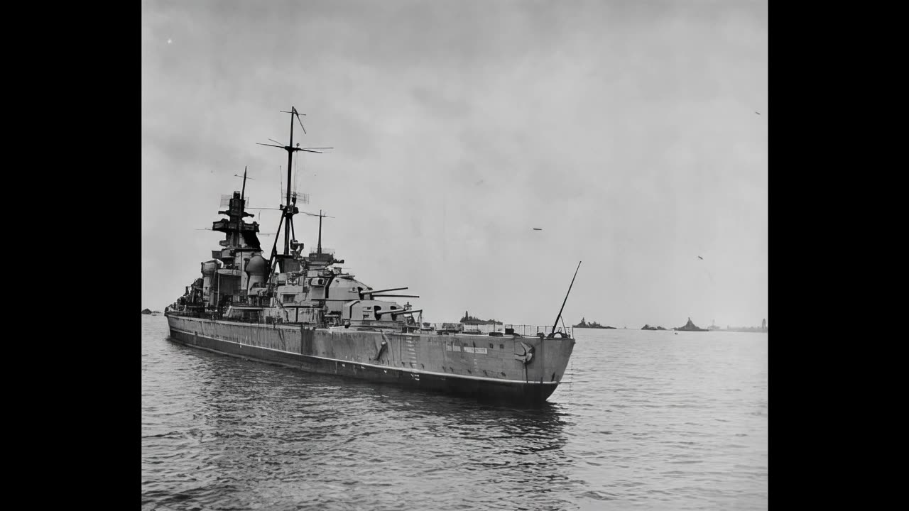 Prince Eugen after (Test Able) atomic bomb explosion