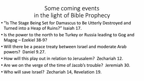Israel, Iran, the USA, Trump and the end times