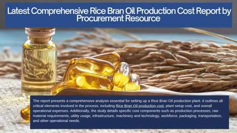 Rice Bran Oil Production Cost Analysis Report