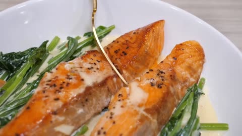 Taiwanese Salmon Processing Factory Creamy Garlic Salmon Making - Salmon Cutting Skill part 2