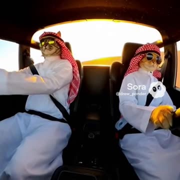 These Cats Just Took Over the Fast Lane #Sora #Ai #ViralVideo