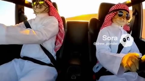 These Cats Just Took Over the Fast Lane #Sora #Ai #ViralVideo