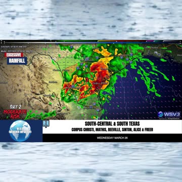 🌧️ Increasing Flash Flood Threat: South Texas Rainfall! 3/26/25 #shorts #weatherupdate