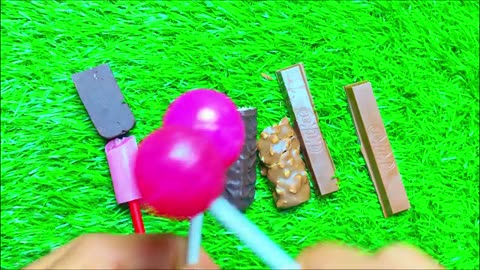ASMR Most Popular Candys / some lots of colorful rainbow lollipop candy / unpacking chocolate eat