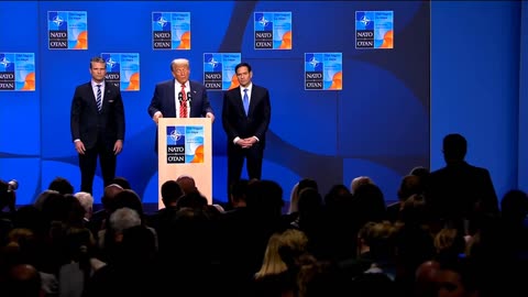 President Trump and his Cabinet Deliver Remarks and take Questions at the NATO Summit, June 25, 2025
