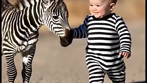 Ai baby with animal video