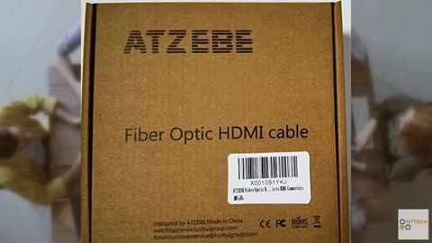 ATZEBE Fiber HDMI Cable 30ft, Fiber Optic HDMI Cable Supports 4K@60Hz, 4:4:4, 18