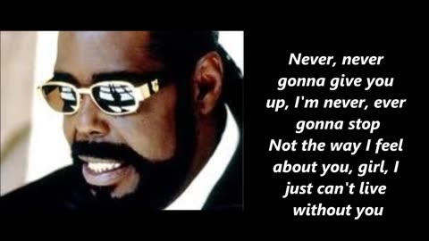 Barry White Never Never Gonna Give You Up Lyrics