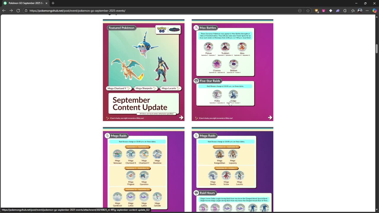 SEPT EVENTS