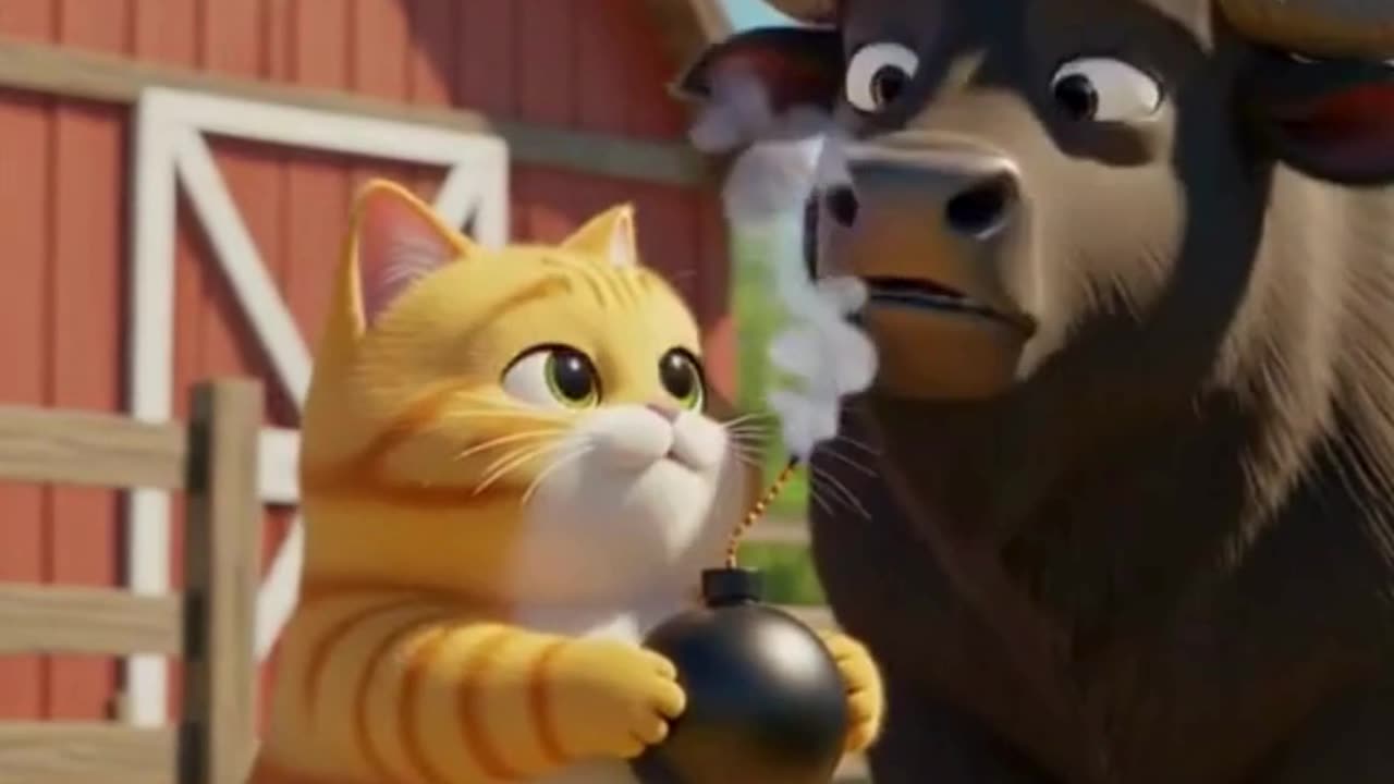Cat Pranks a Buffalo… With a Bomb?! 😂💣