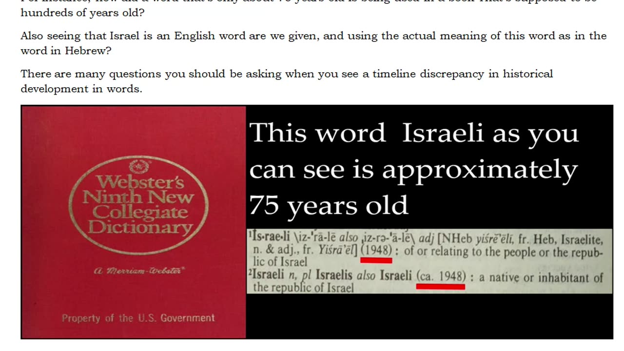 Why is Israel a English word and Hebrew a French word?