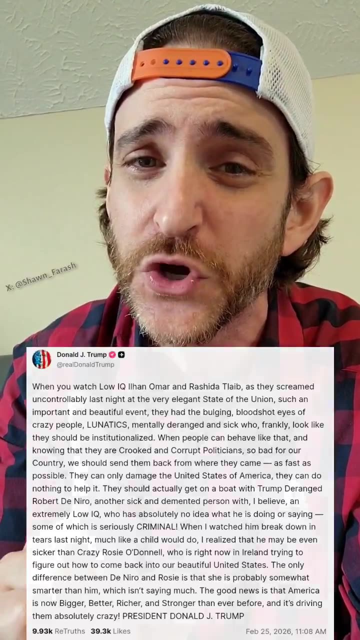 Impersonator Shawn Farash Reads Epic Truth Social Post by the President