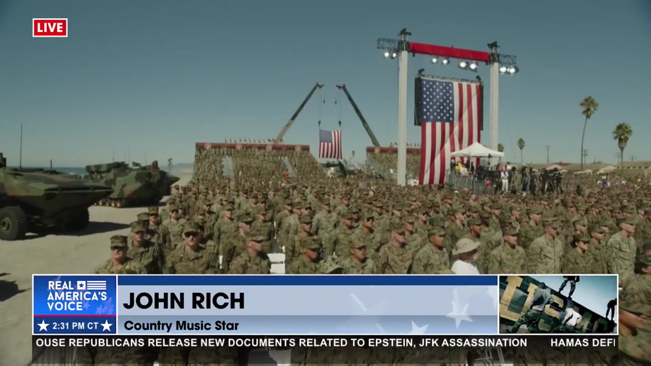 "THE STREETS ARE GUARDED WITH THE UNITED STATES MARINES"