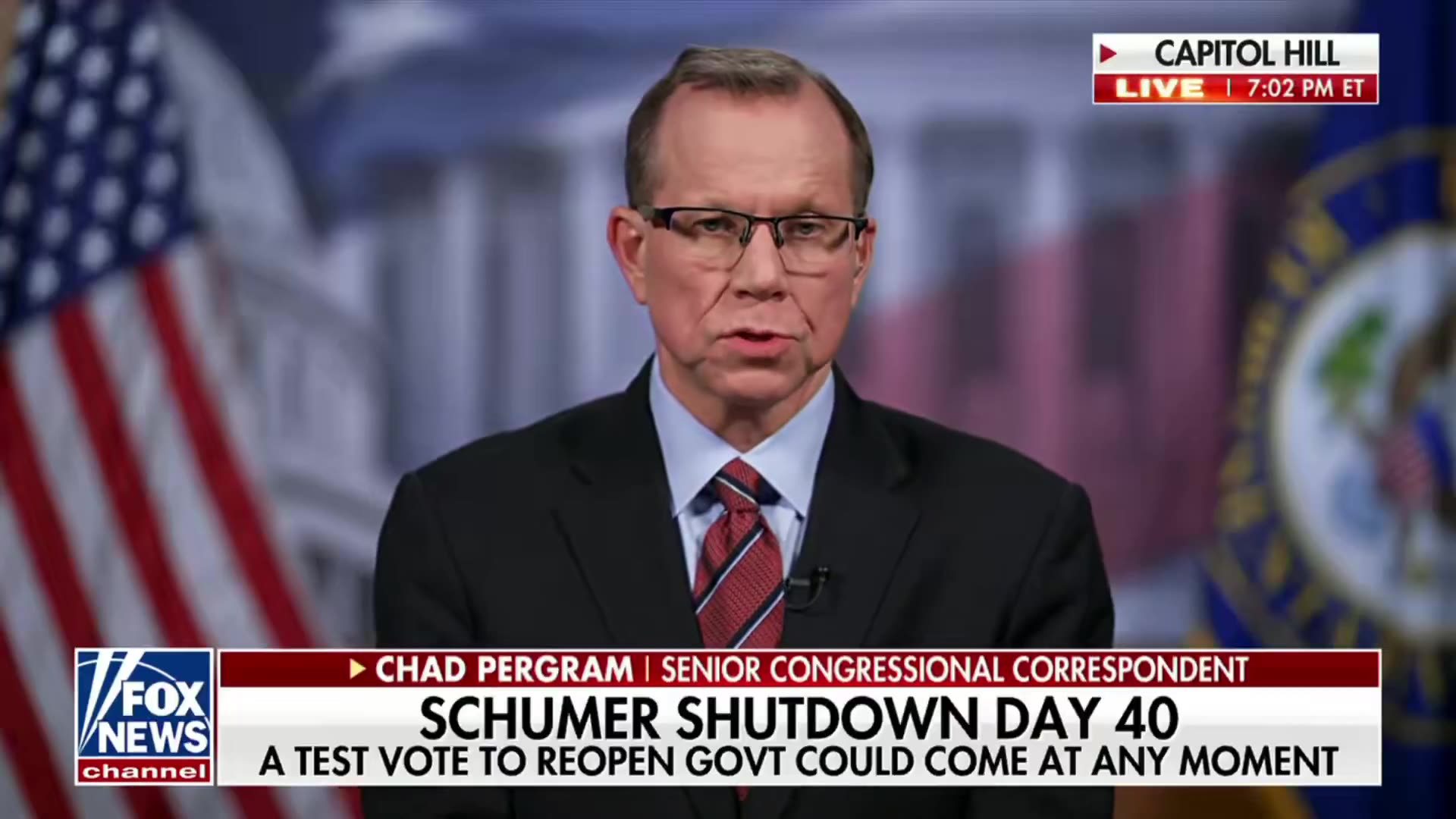 Test Vote to re-open government tonight ⚡ Chad Pergram