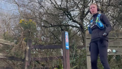 Runner Accidently Breaks Trail Marker Post