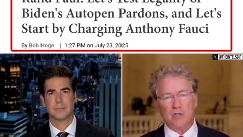 FAUCI will be joining OBAMA for criminal prosecution as Rand Paul sends criminal...