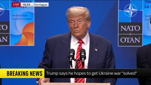 Trump praises question from Ukrainian reporter at NATO summit