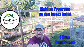 Progress on the multi section building! 1 acre homestead.